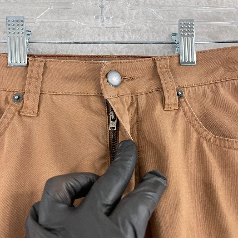 Bridge & Burn Brown Organic Cotton Chino Pants Mens Straight Leg Casual Size 32R